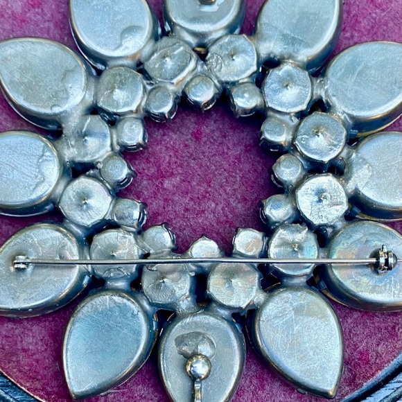 WOW Extra Large VINTAGE Sash Bridal Pin - Picture 2 of 8